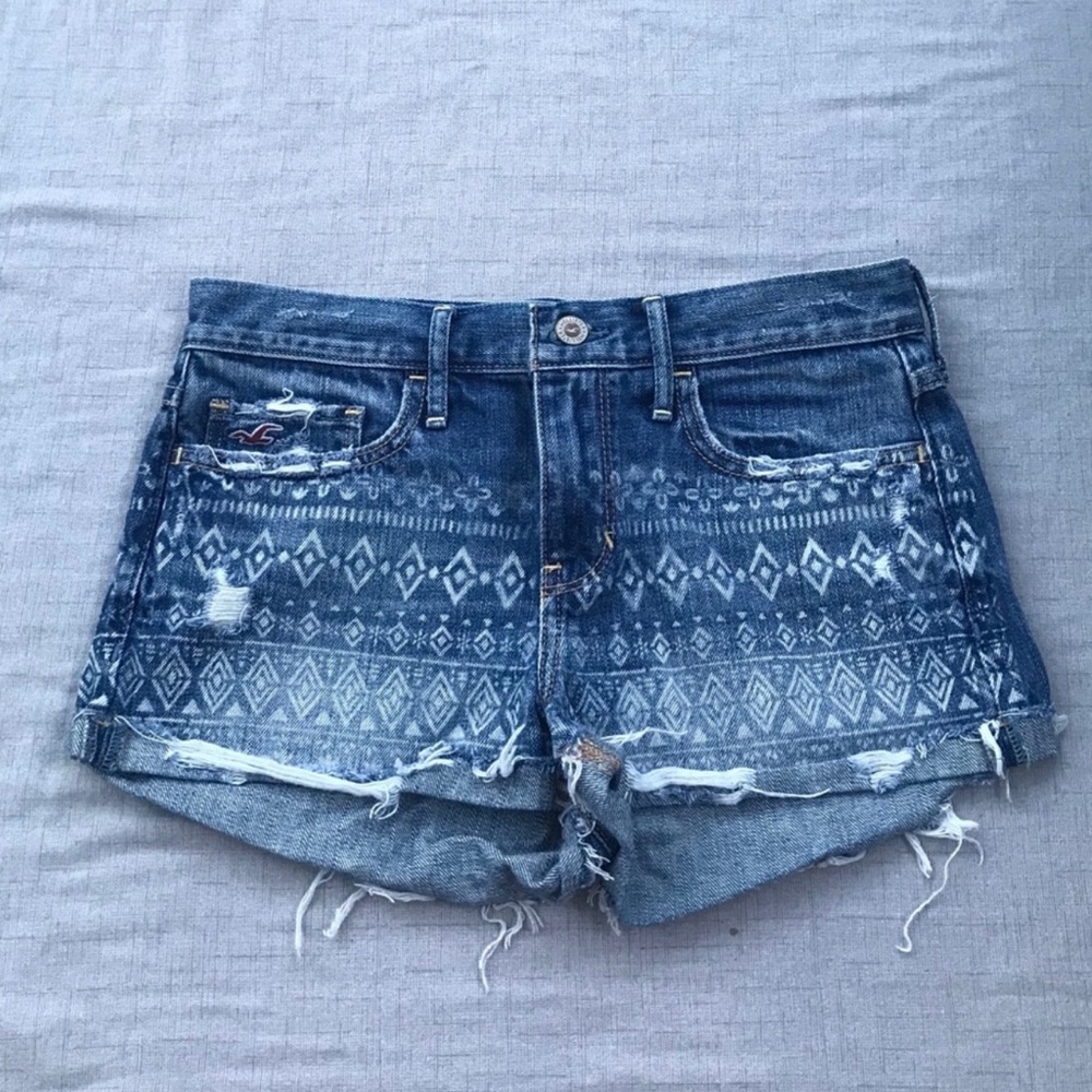Hollister Blue Denim Women Shorts